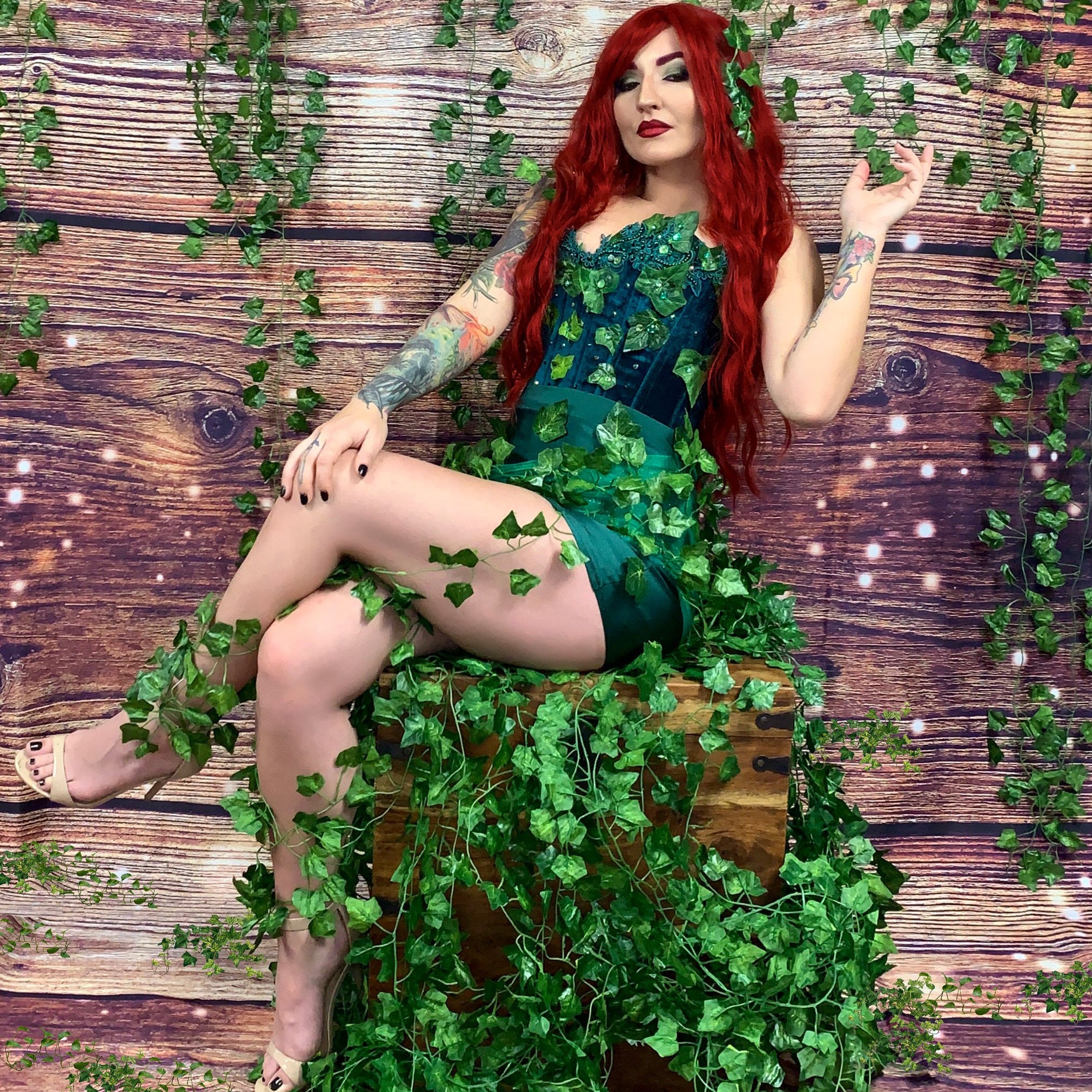 Mother Nature Poison Ivy Corset and Skirt Costume Rave Cosplay Hallowe – L'Amour Le Allure